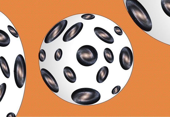 「タピオカ(3次元時間)」の表面に存在するたくさんの「動的宇宙」